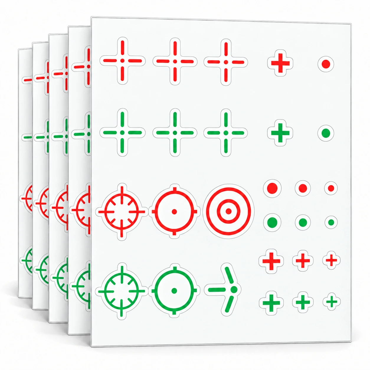Gaming Crosshair Stickers for Monitors - Dual-Color Transparent Designs with Custom Printing