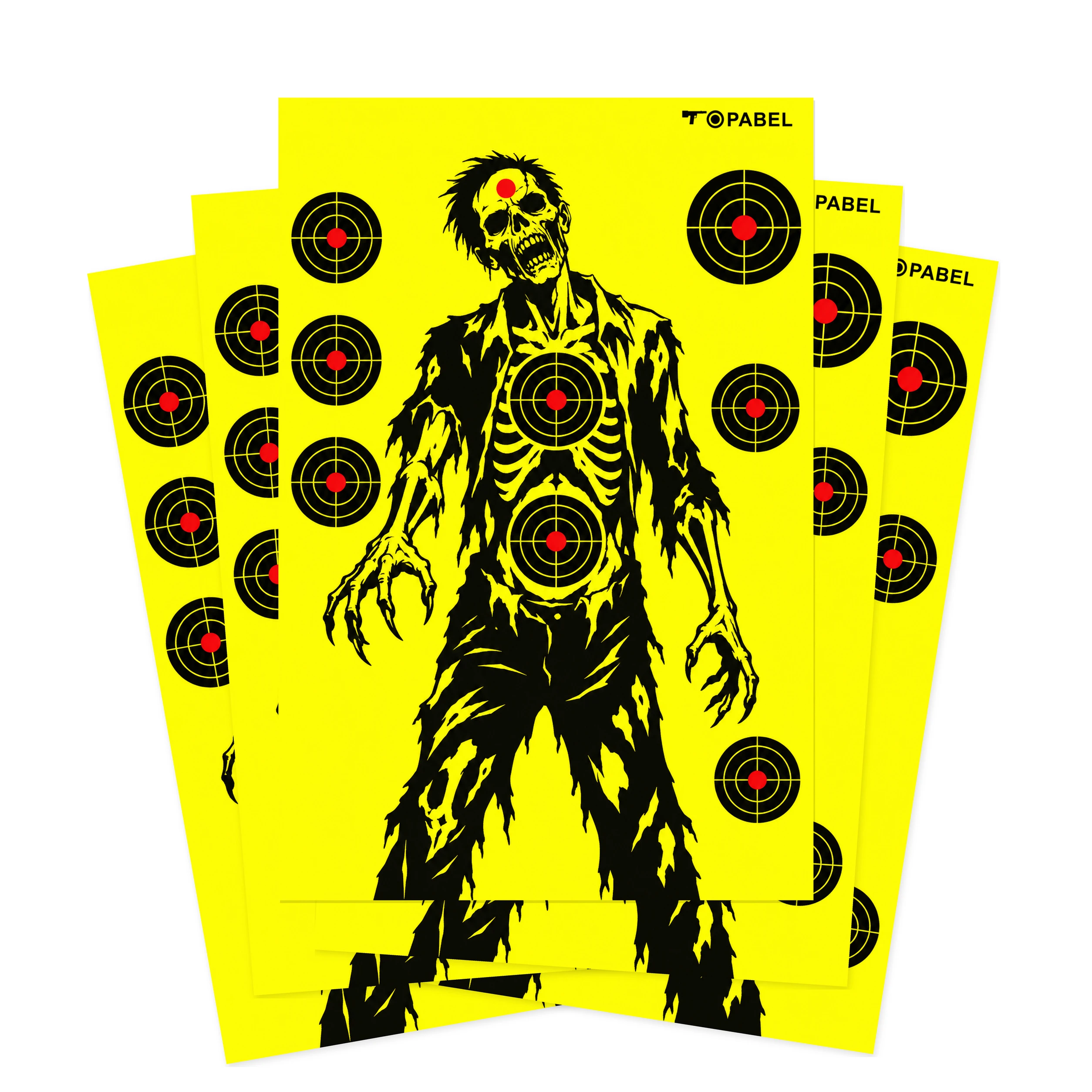 Custom Zombie Splatter Target Stickers, 12 x 18 Inch Self-Adhesive Sheets