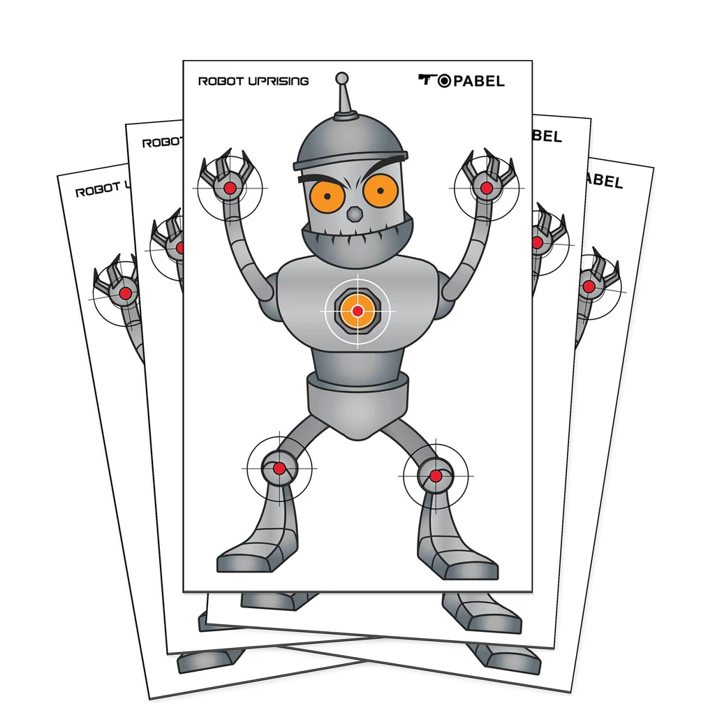 Robot Paper Shooting Targets, 23 x 35 Inch - OEM Graphics and Custom Printing