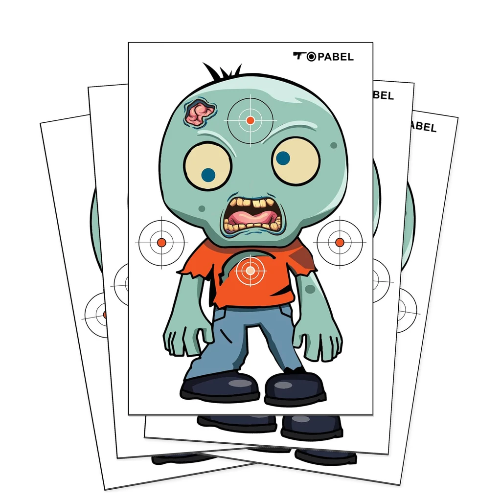 Custom Logo Big Head Zombie Shooting Targets, 23 x 35 Inch Paper Sheets
