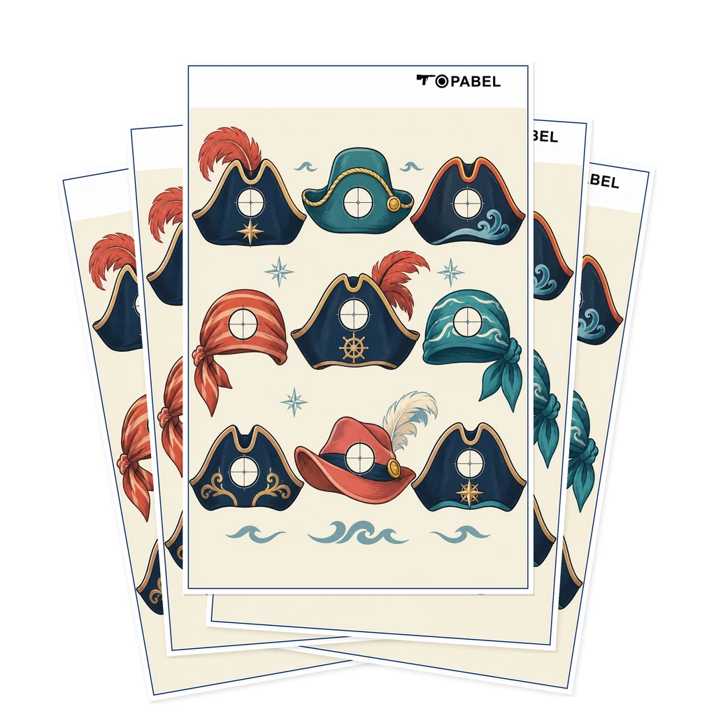 23 x 35 Inch Pirate Hat Paper Targets for Custom Logo Orders