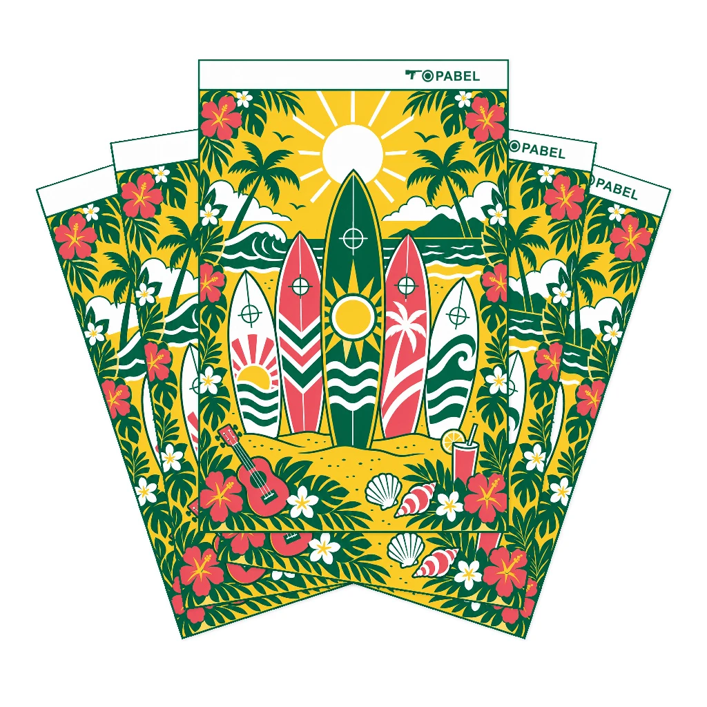 Surfboard Paper Targets with Custom Logo Printing, 23 x 35 Inch