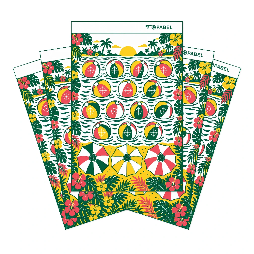 Beach Ball Paper Targets for OEM Printing Projects, 23 x 35 Inch Range Format