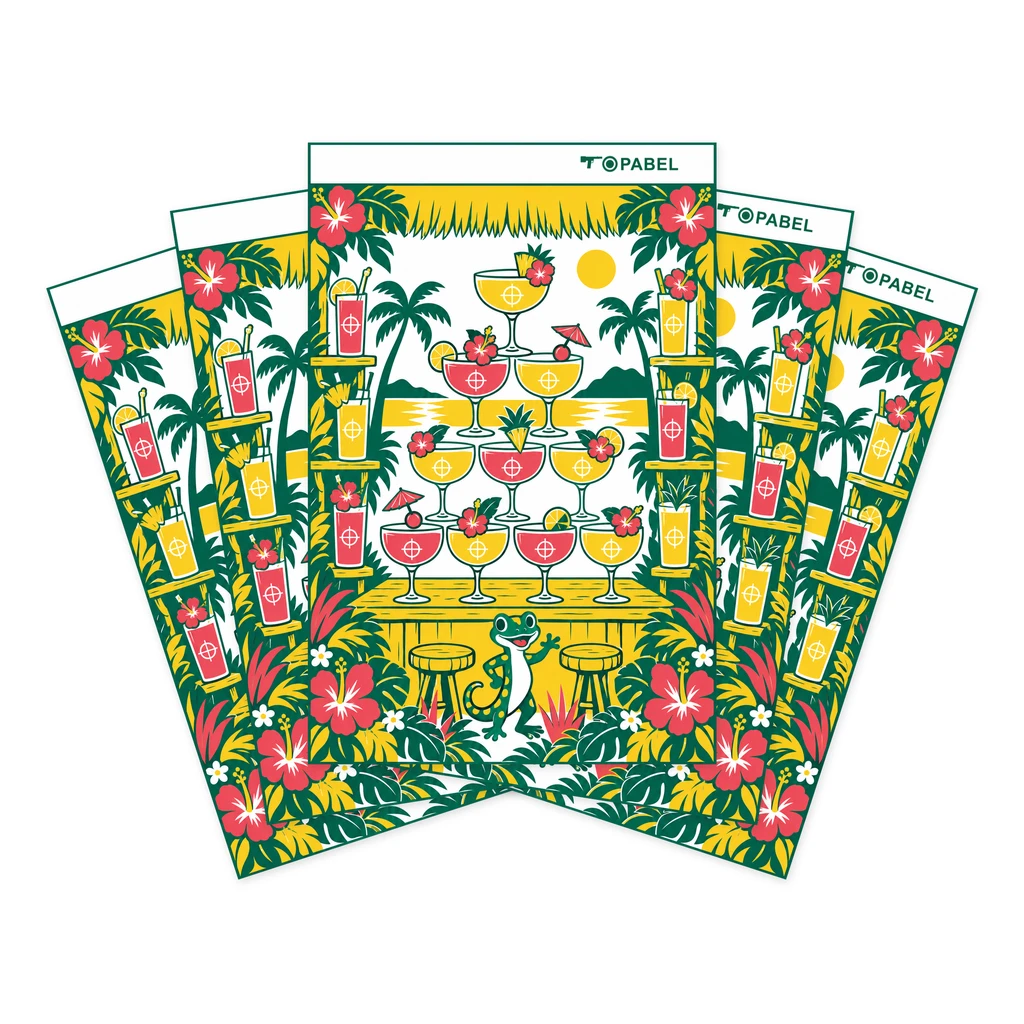 23 x 35 Inch Tropical Drink Paper Targets for Custom Graphic Orders