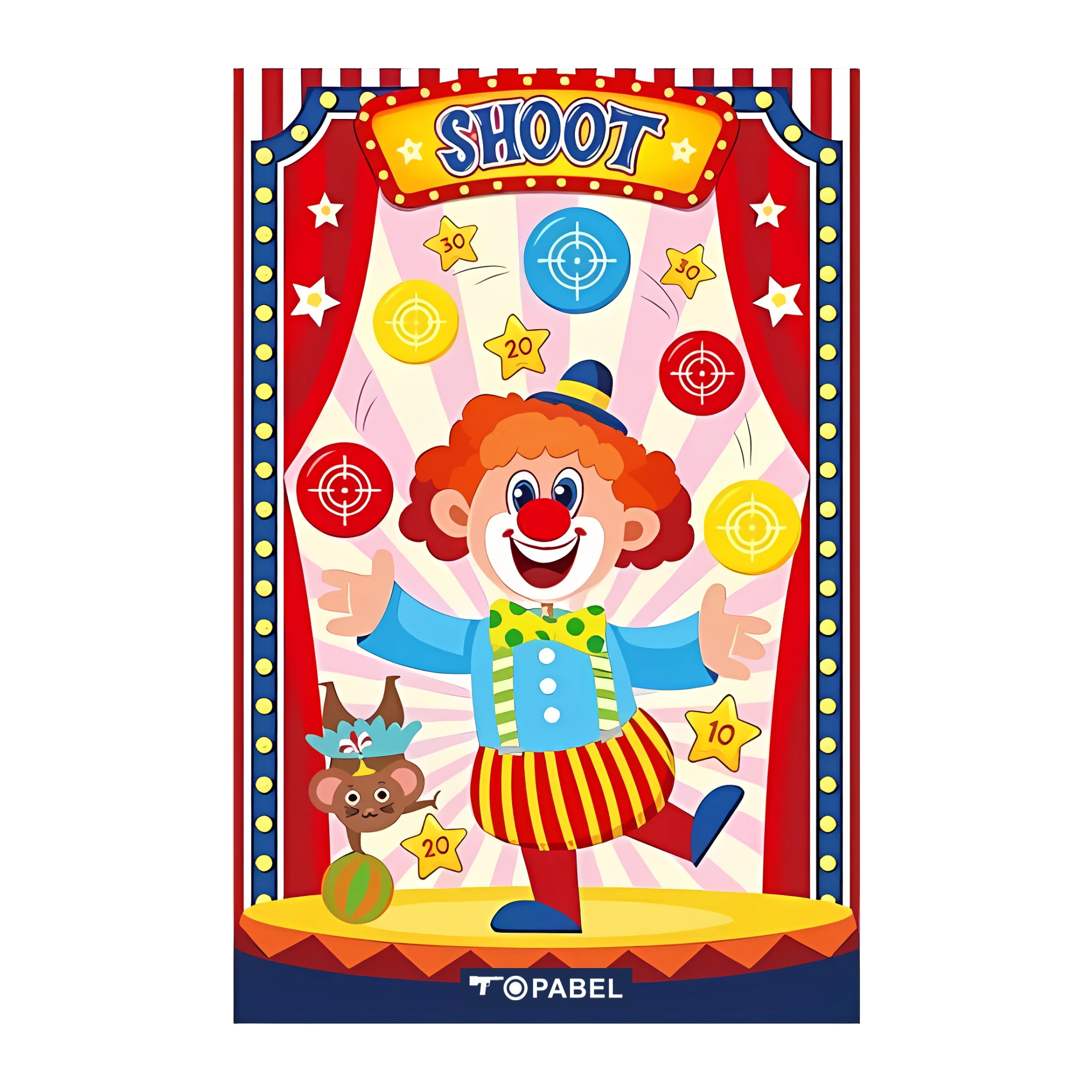 23 x 35 Inch Clown Paper Shooting Targets for Custom Range Projects