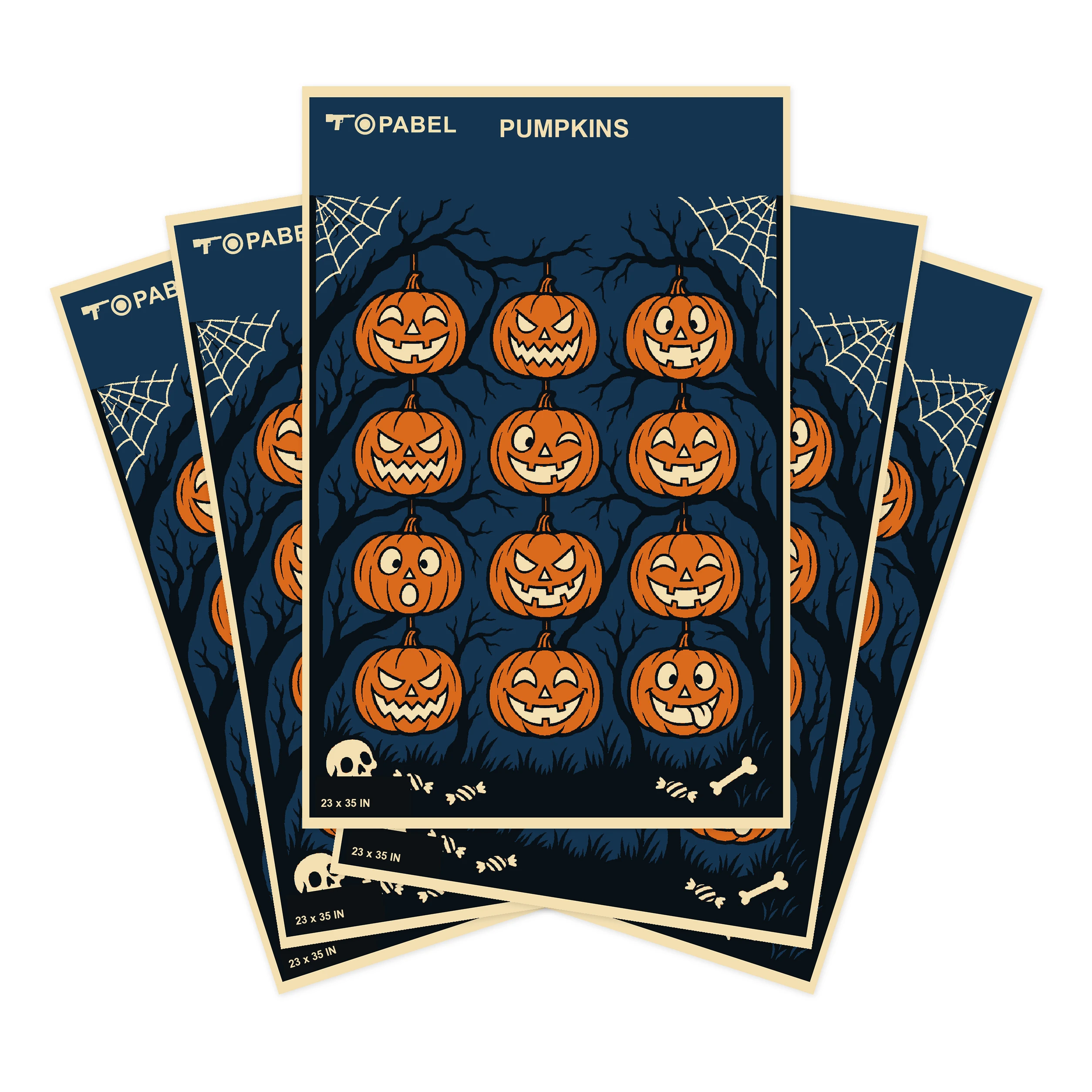 Pumpkin Paper Targets for Shooting Ranges - Custom 23 x 35 Inch Prints