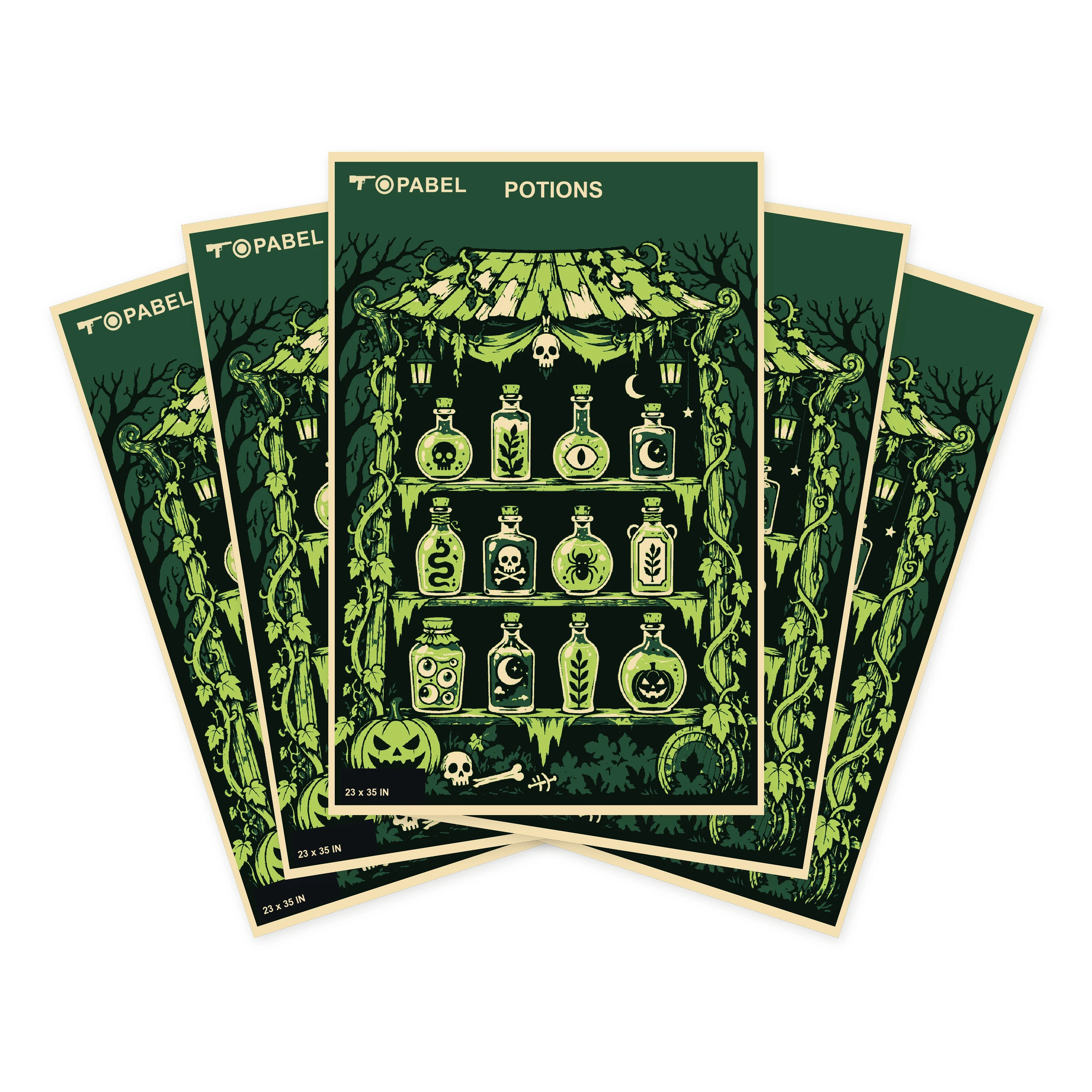 23 x 35 Inch Potion Bottle Paper Shooting Targets with Custom Artwork