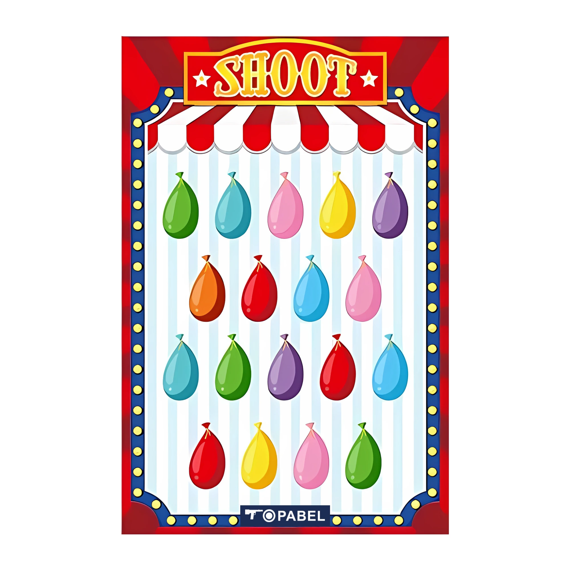 23 x 35 Inch Balloon Paper Shooting Targets for Custom Carnival Projects
