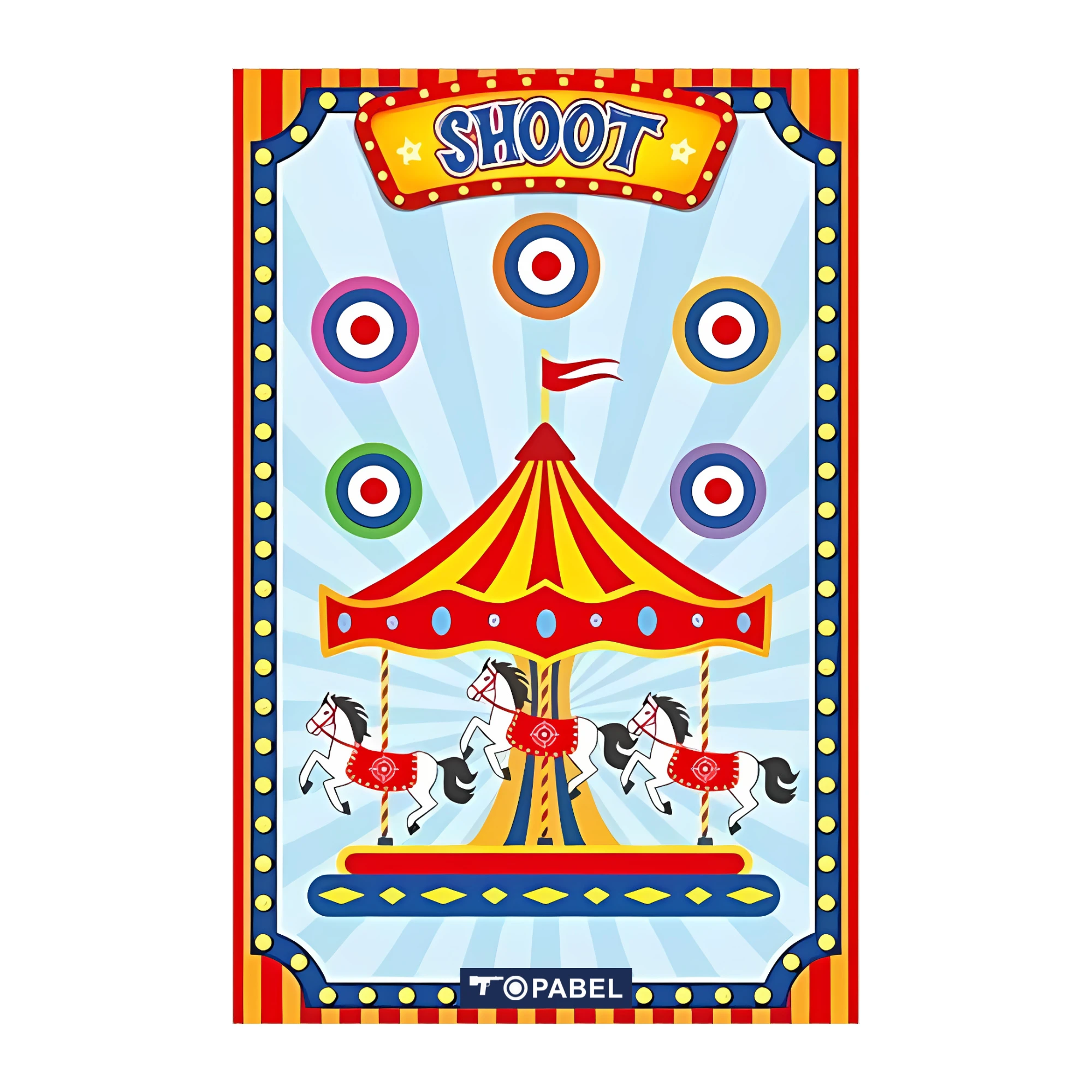 Carousel Paper Shooting Targets, 23 x 35 Inch - Customizable Range Supplies