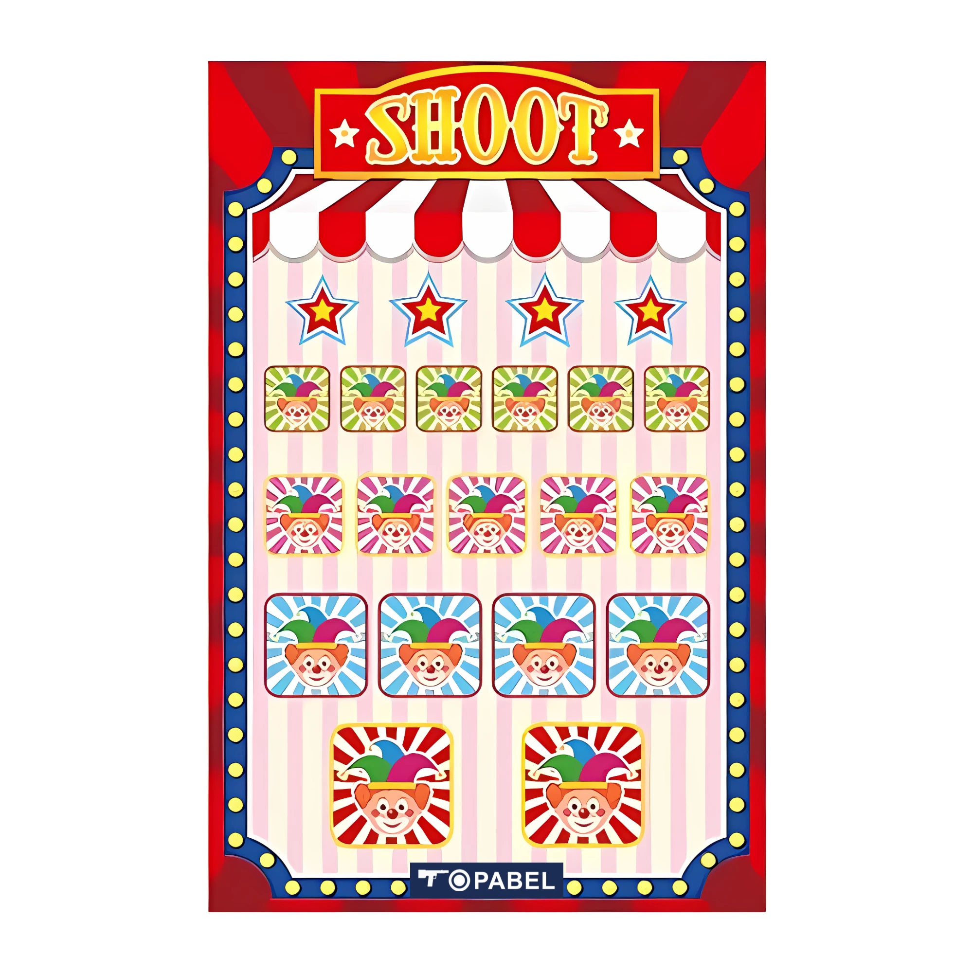 Carnival Booth Paper Targets for OEM/ODM Projects, 23 x 35 Inch Prize Artwork
