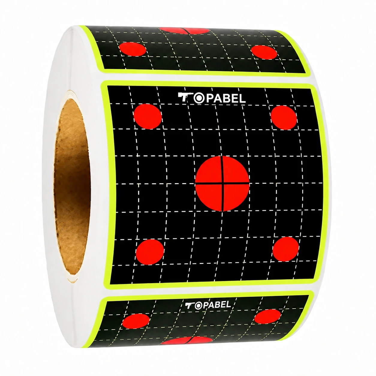 3 x 3 Inch Reactive Sight-In Target Rolls with Five Aim Points for OEM Programs