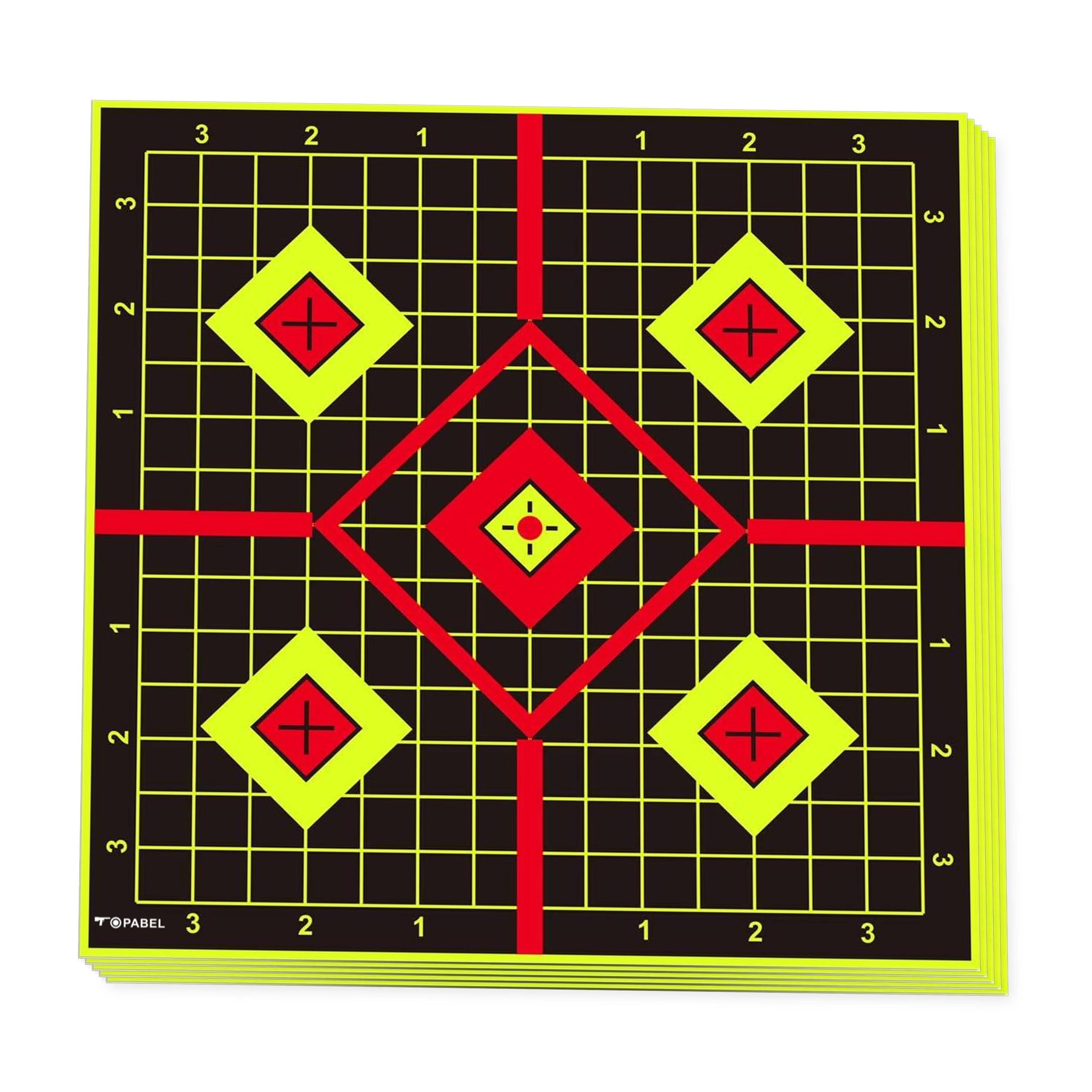 8 x 8 Inch Adhesive Sight-In Splatter Targets, 25 Pack - Customizable Supply