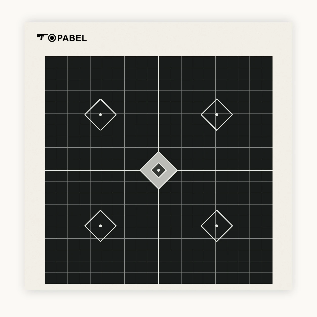 12 × 12 Inch Dual-Mode Visible and Thermal Zeroing Grid Target