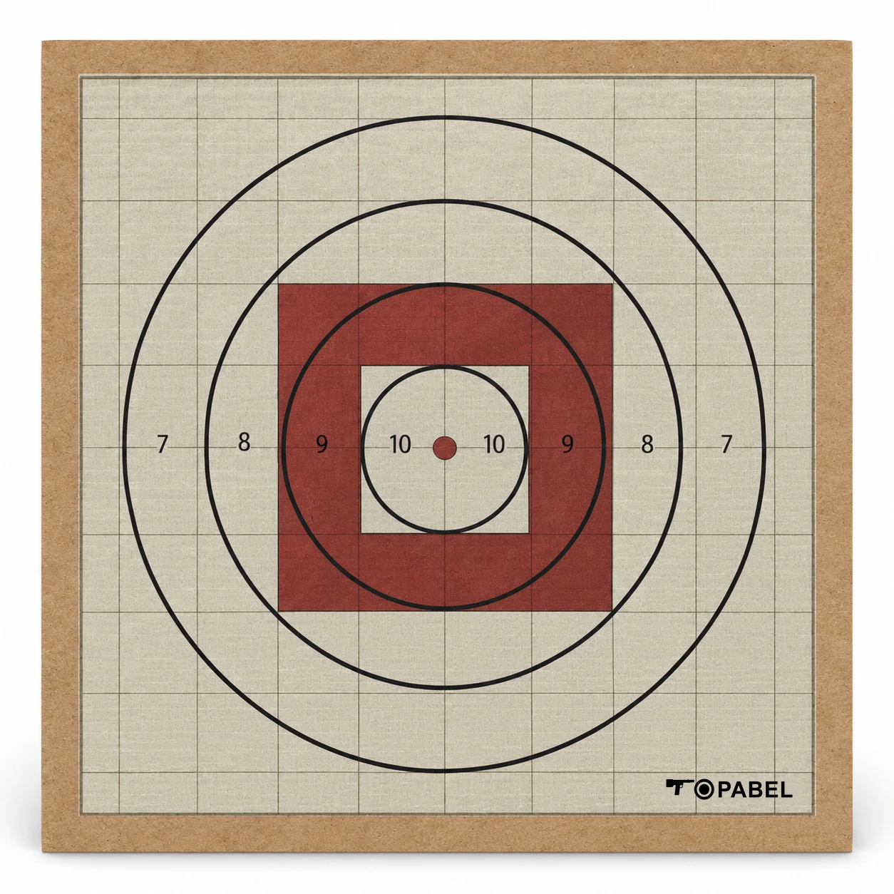 10 x 10 Inch Thermal Zeroing Targets with Scoring Rings - Five Adhesive Sheets and Backers - Custom Sizes