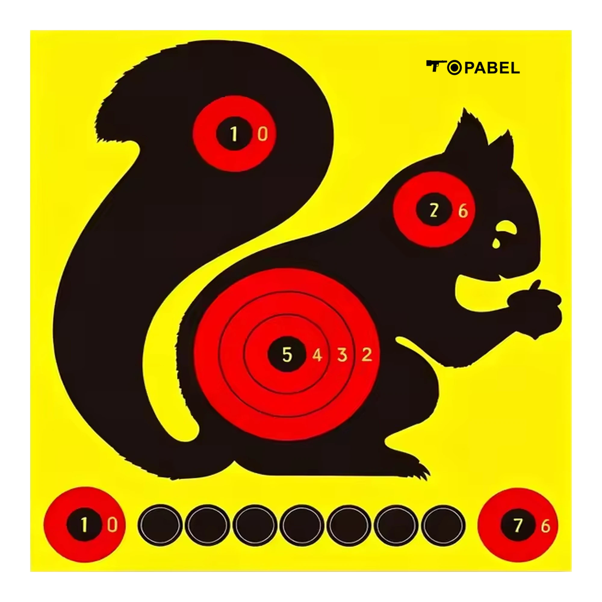 Squirrel Silhouette Target Stickers for Custom Projects, 8 x 8 Inch Reactive Sheets