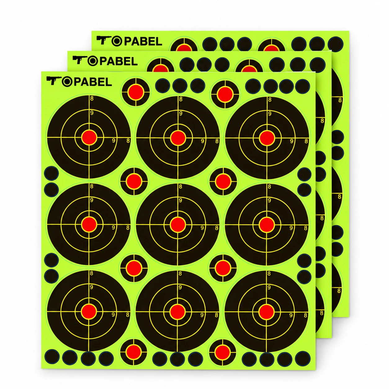 10 Inch Self-Adhesive Splatter Targets with Repair Pasters, Custom Printed