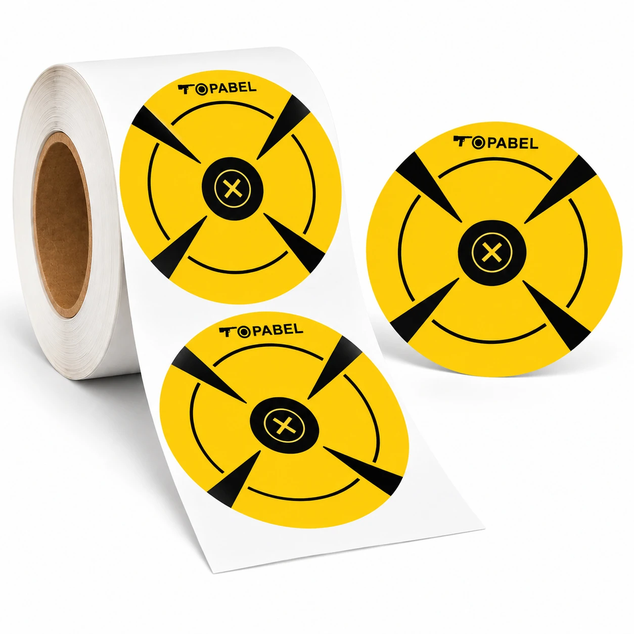 Orange Bullseye Target Sticker Rolls, 3 Inch, Custom Size and Logo