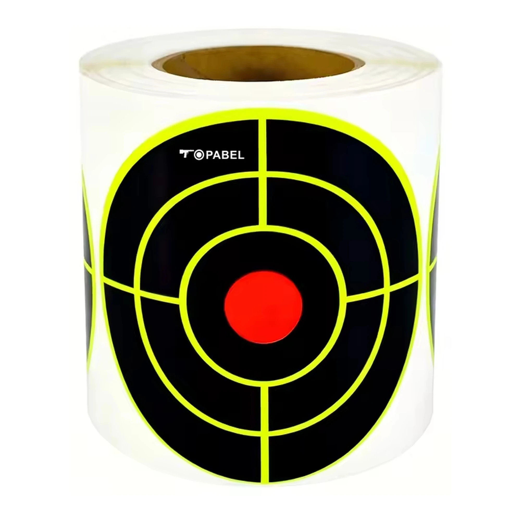 3 Inch Red-Center Bullseye Splatter Target Rolls for Custom Sticker Orders