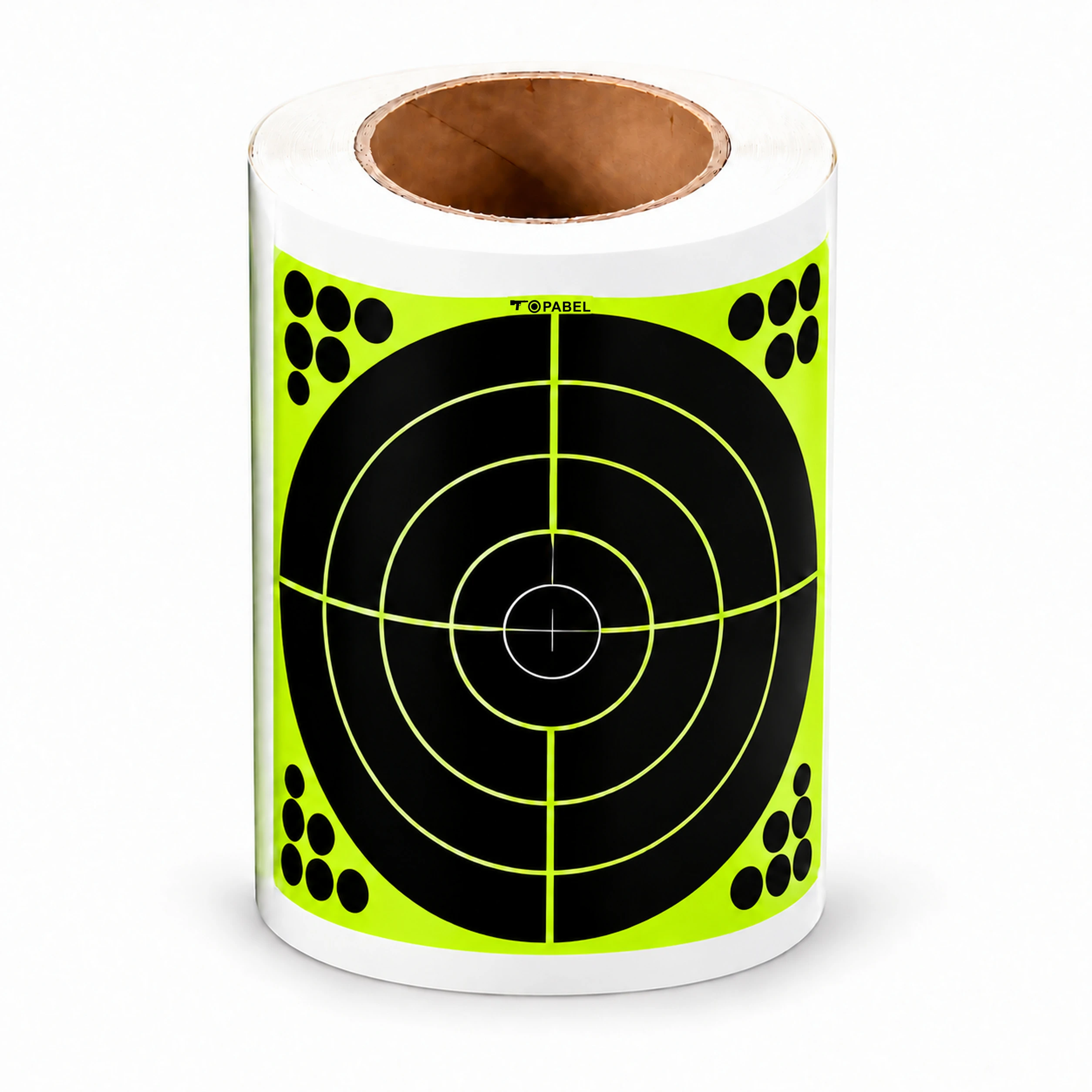 3 Inch Fine-Ring Bullseye Splatter Target Rolls for Custom Projects, with Repair Circles