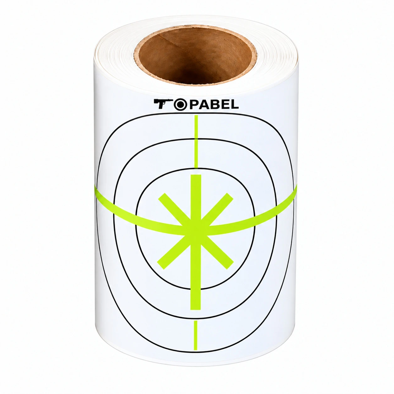 White Star-Center Splatter Target Stickers, 3 Inch Rolls for OEM Range Supplies