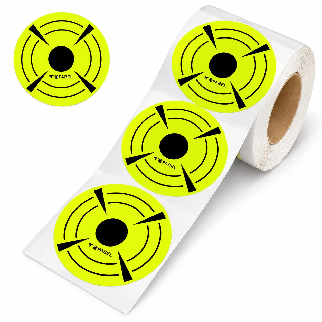 Orange Bullseye Self-Adhesive Target Rolls, 4 Inch, Custom Printed