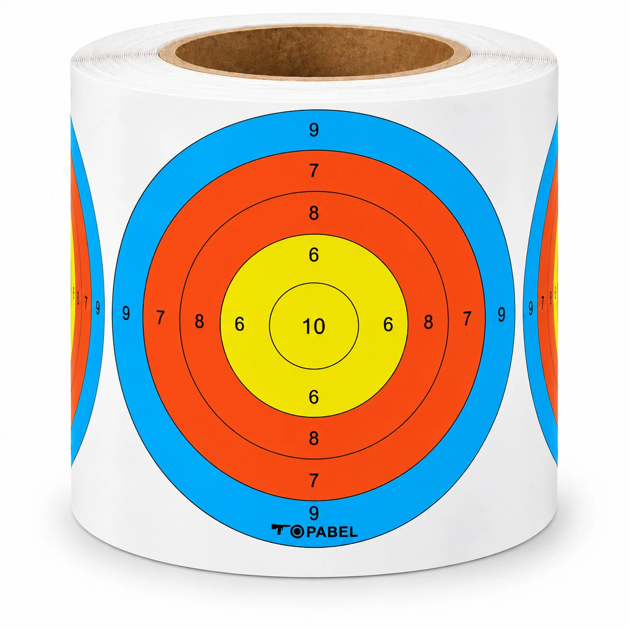 5 Inch Fluorescent Target Sticker Rolls for Archery and Shooting Practice - Custom Printed