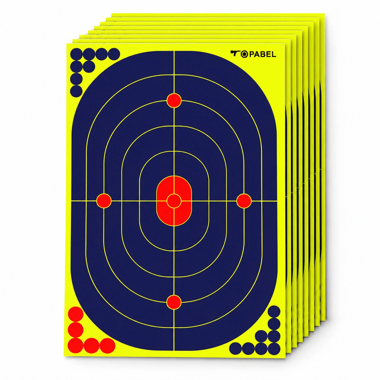 Self-Adhesive Reactive Paper Targets with Repair Pasters, 12 x 18 Inch Custom Prints