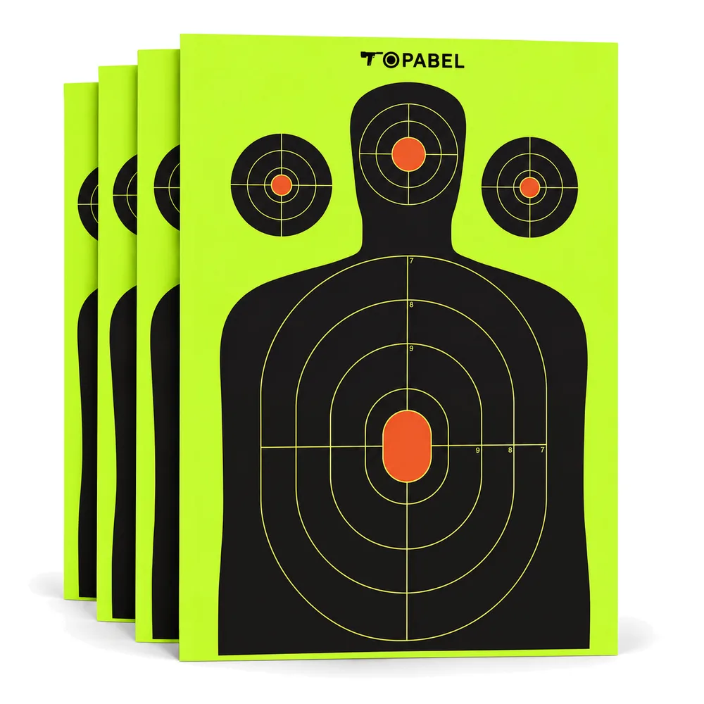 Topabel 12 × 18 Inch Reactive Splatter High-visibility silhouette Shooting Target