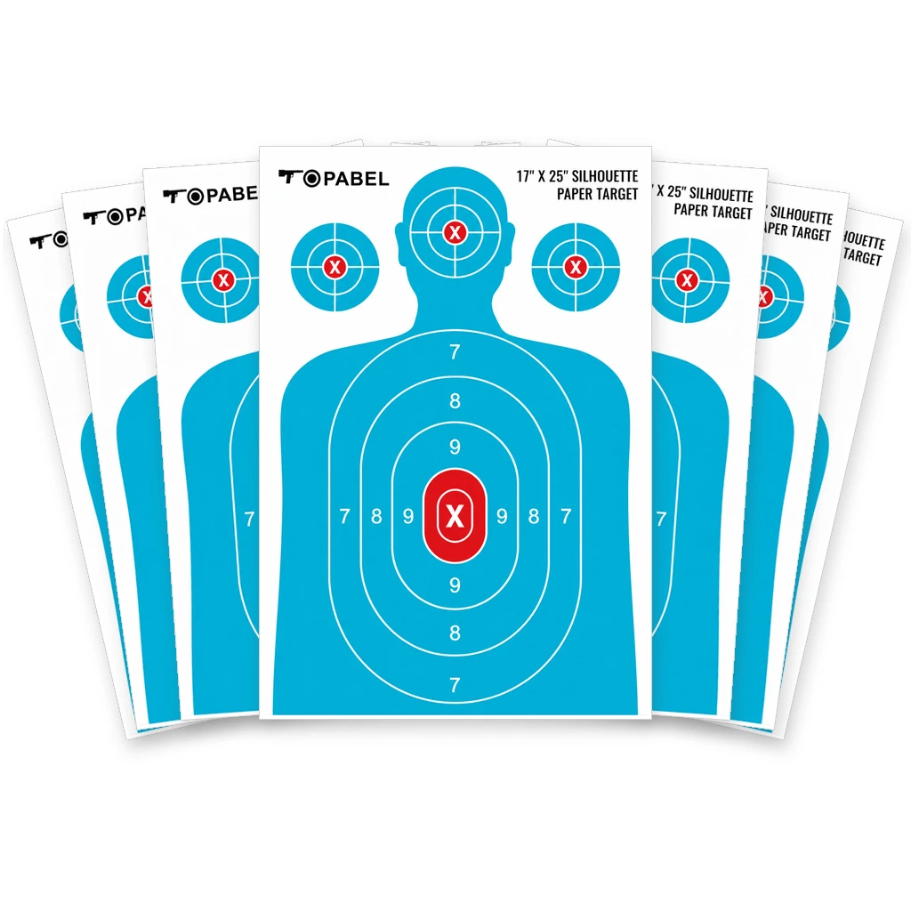 Silhouette Paper Targets for Rifle and Pistol Practice, Custom 17 x 25 Inch Prints