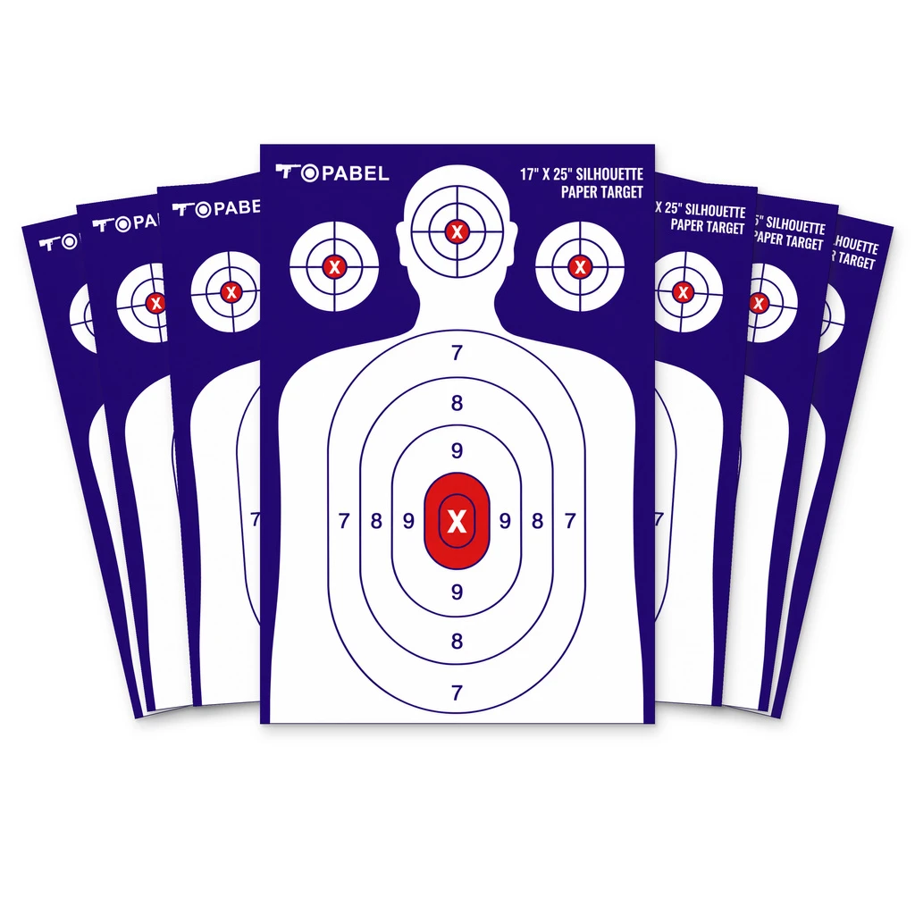 Paper Shooting Targets with Large Silhouette Layout, 17 x 25 Inch Custom Printing