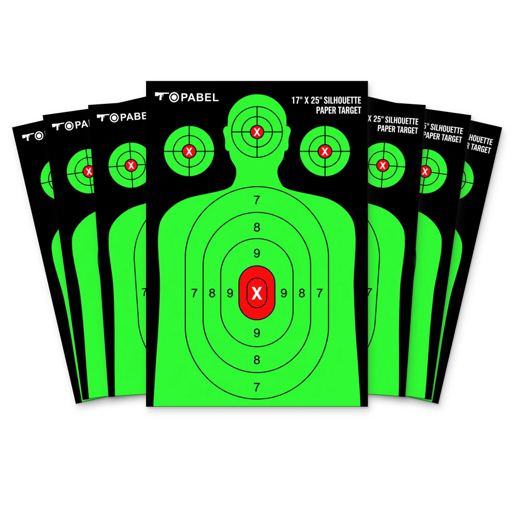 17 x 25 Inch Paper Silhouette Targets for Marksmanship Practice, Custom Graphics