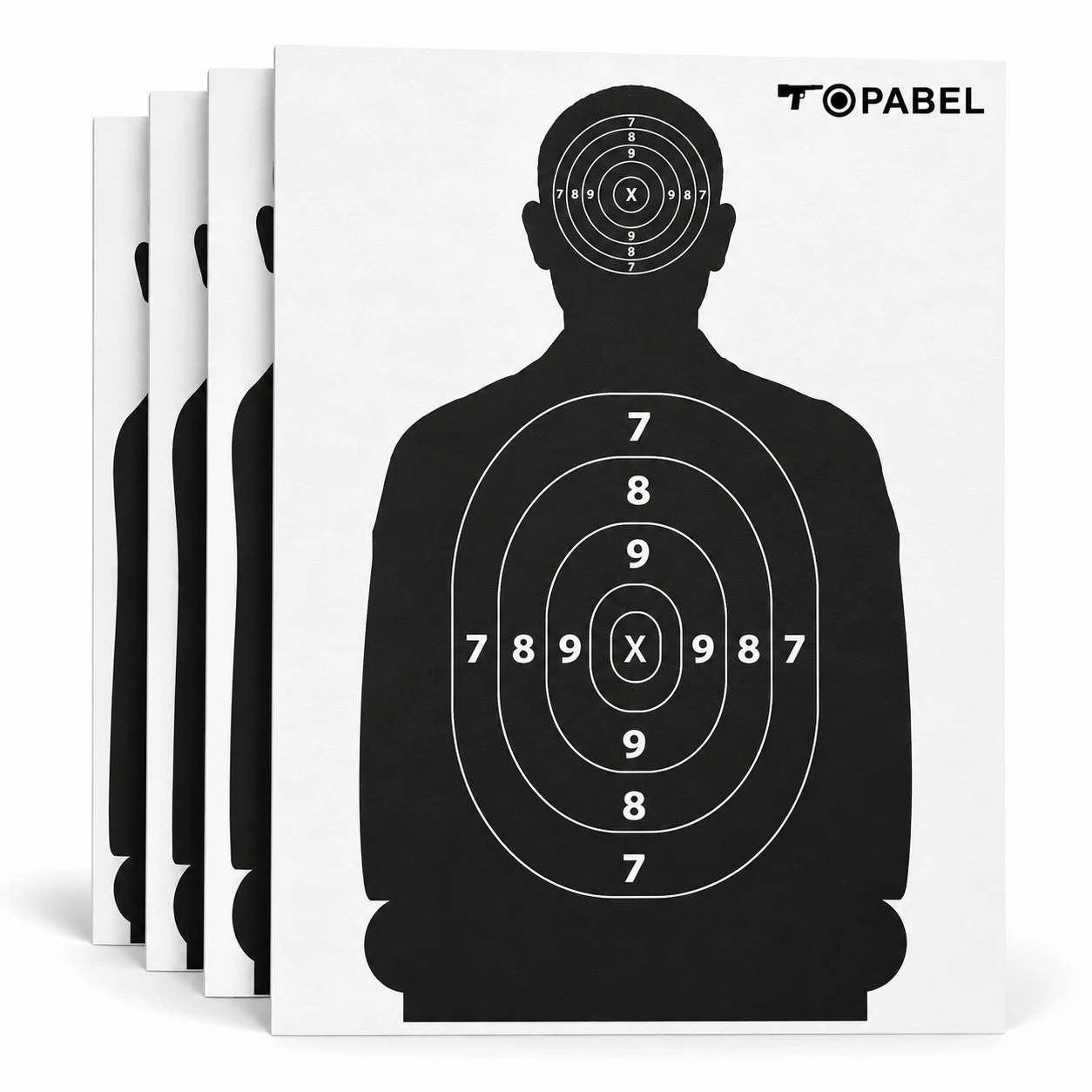 Bulk Silhouette Paper Shooting Targets, 17 x 25 Inch with Custom Branding