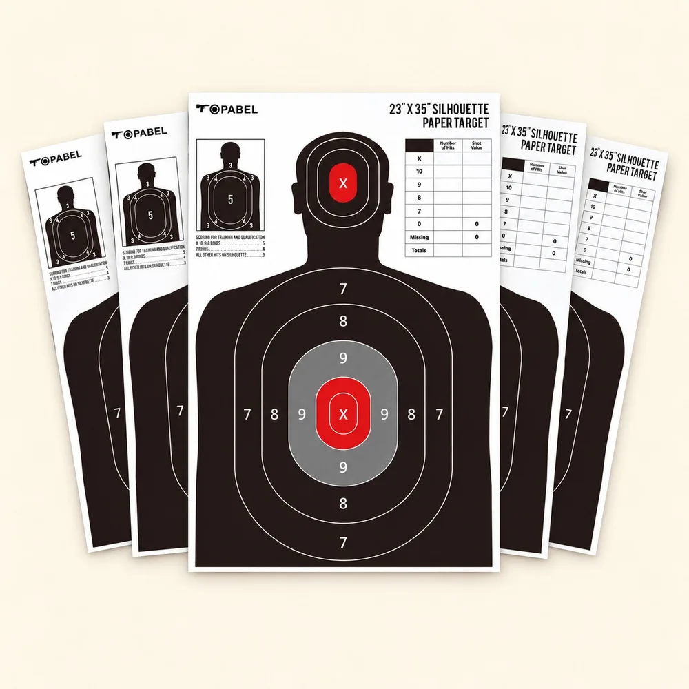 Topabel 23 × 35 Inch Scored human silhouette Shooting Target